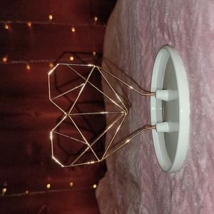 Rose gold geometric heart jewelry dish